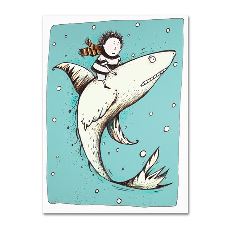 Trademark Fine Art Carla Martell 'Fish Boy' Canvas Art, 14x19 ALI0511-C1419GG